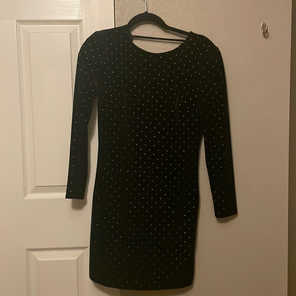Express velvet mini dress